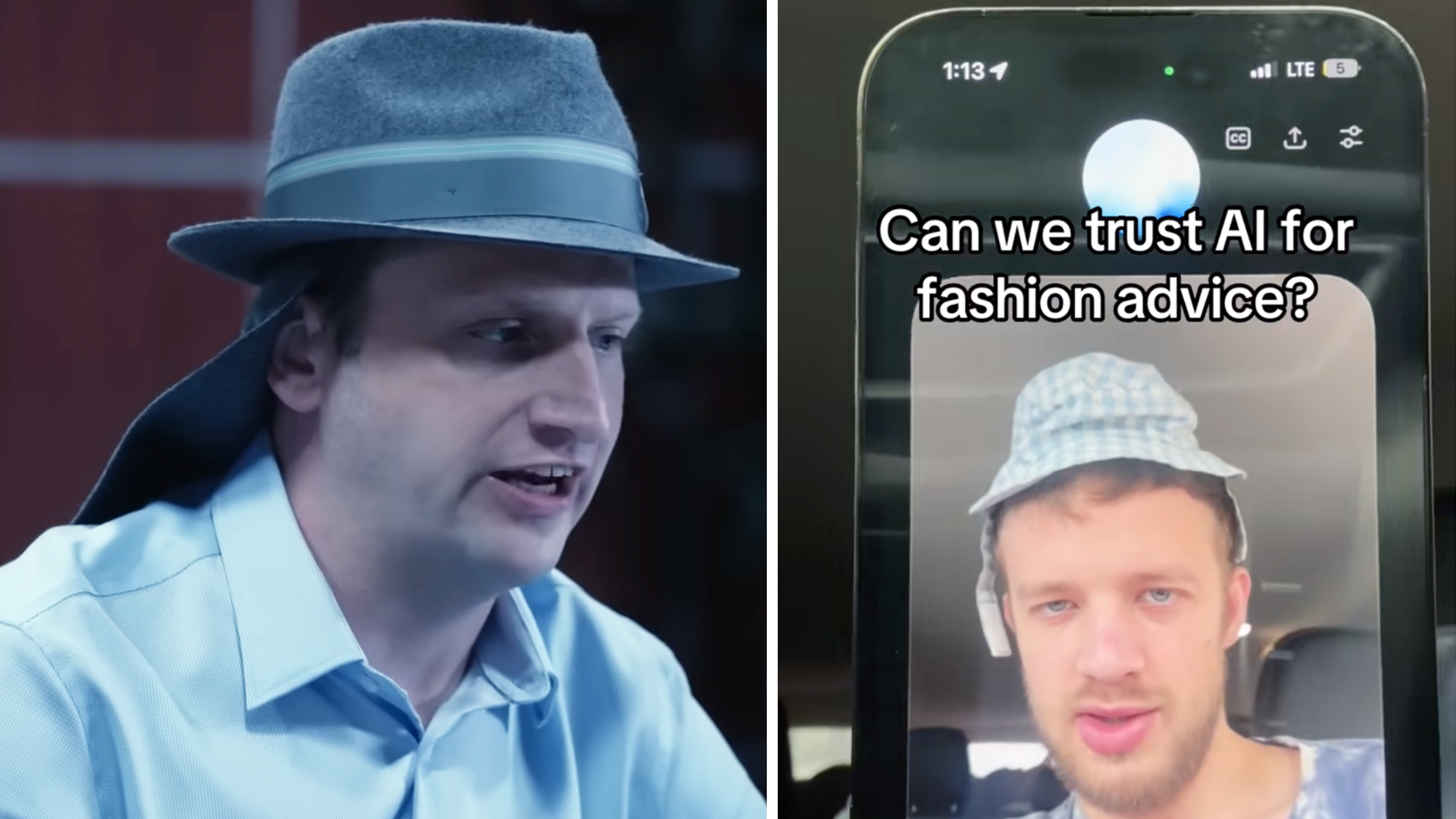 man asks ai for fashion advice