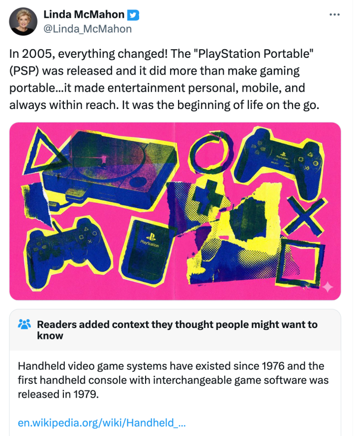 Secretary of Education's tweet about the PSP.