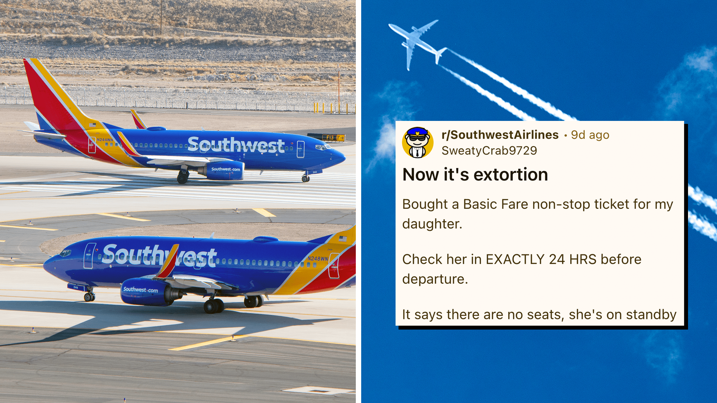 two southwest airlines planes