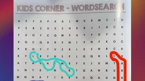 Nobody can find a single real word in this chaotic kids word search