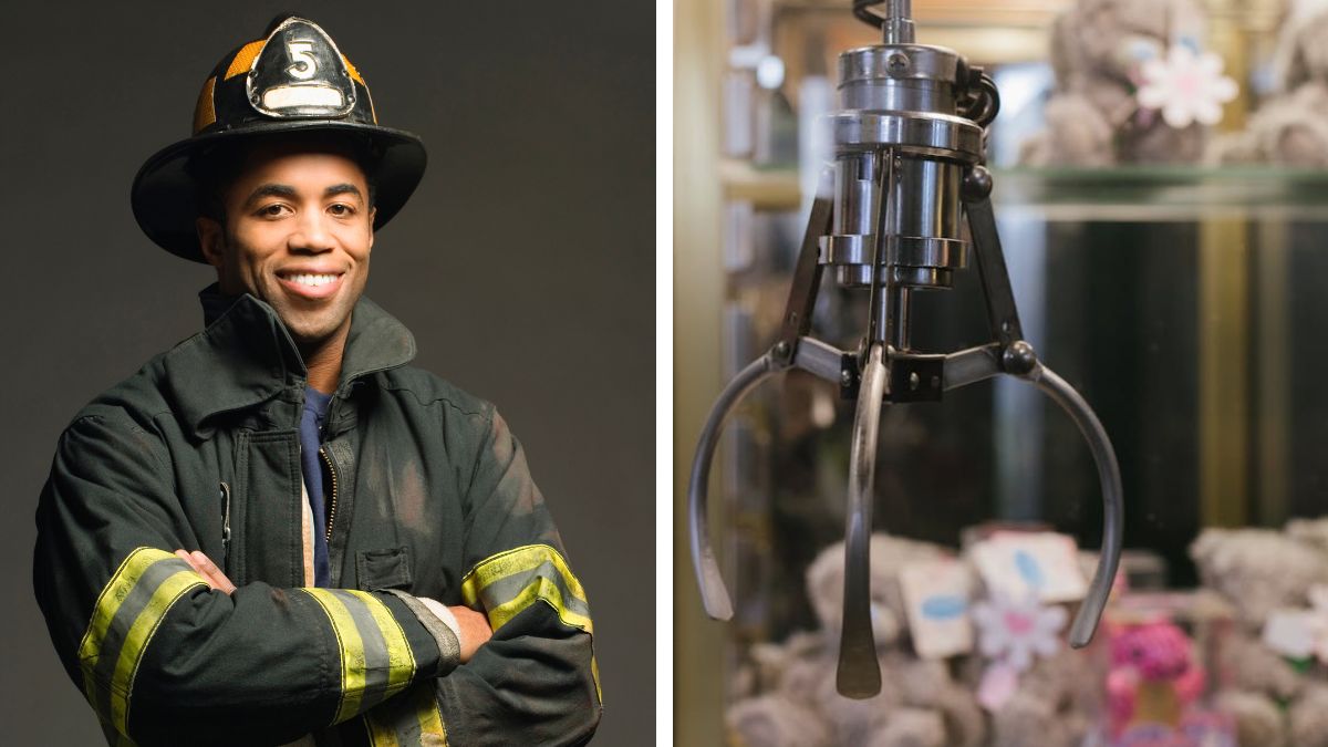 Madison Firefighter rescues child stuck in a claw machine.