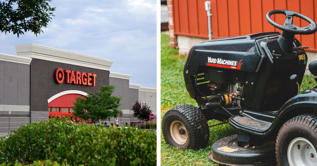 A Target store isn’t a place to drive a lawn mower