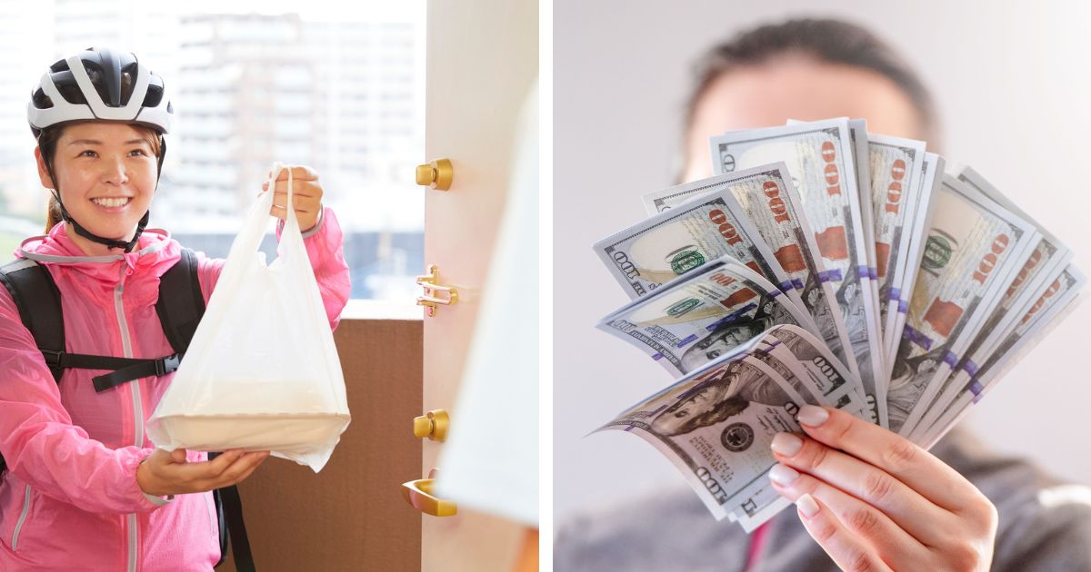 A DoorDash driver tucked a threatening note inside a customer's bag after seeing no tip on the app