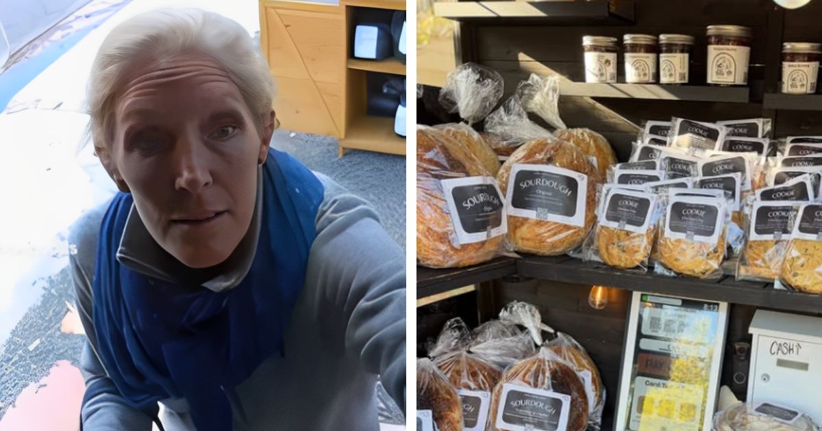 A woman robbed an honor-stand bakery of its oatmeal cream pies and said 'thanks' on camera