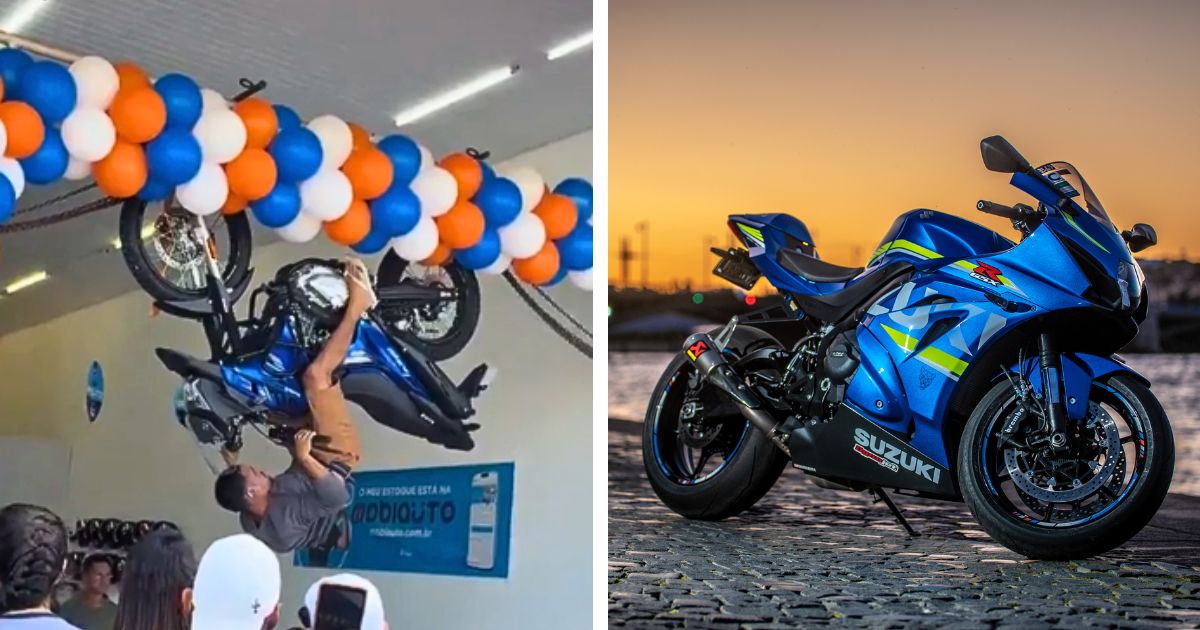 A Brazil motorcycle shop has an impossible stunt challenge for a free vehicle