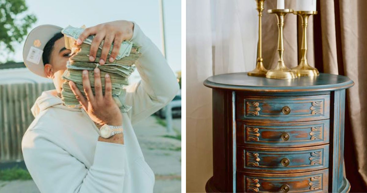 A Reddit user found $5,400 in a secret compartment inside their late grandfather's dresser