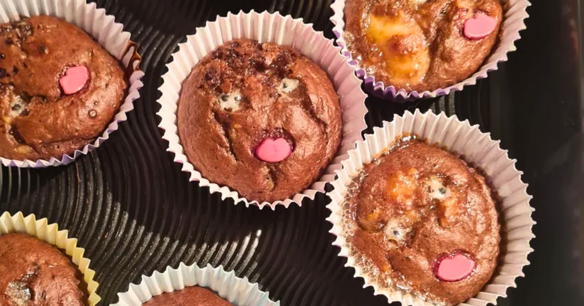 A baker's honest mistake was to decorate banana brownies before putting them in the oven