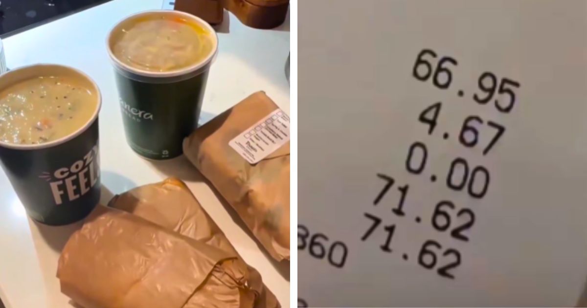 A Customer Paid $71 for Two Soups and Three Sandwiches at Panera and Asked 'How Did We Let This Happen?' — X Has Been Asking the Same Thing - The Daily Dot