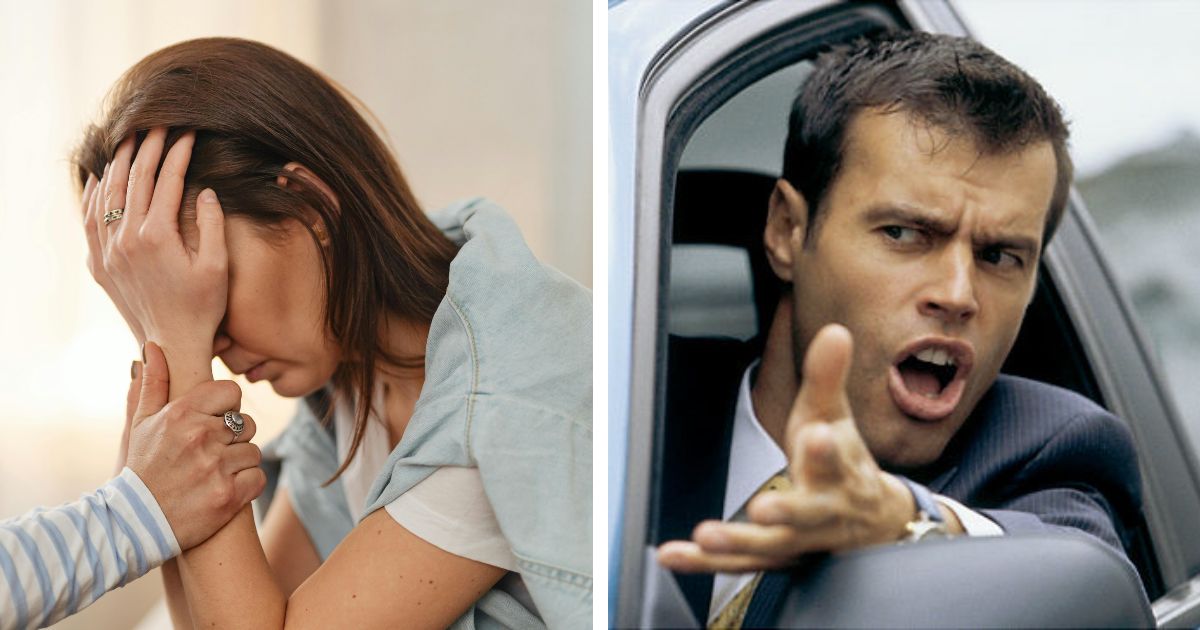 A woman's husband drove his car into her during an argument