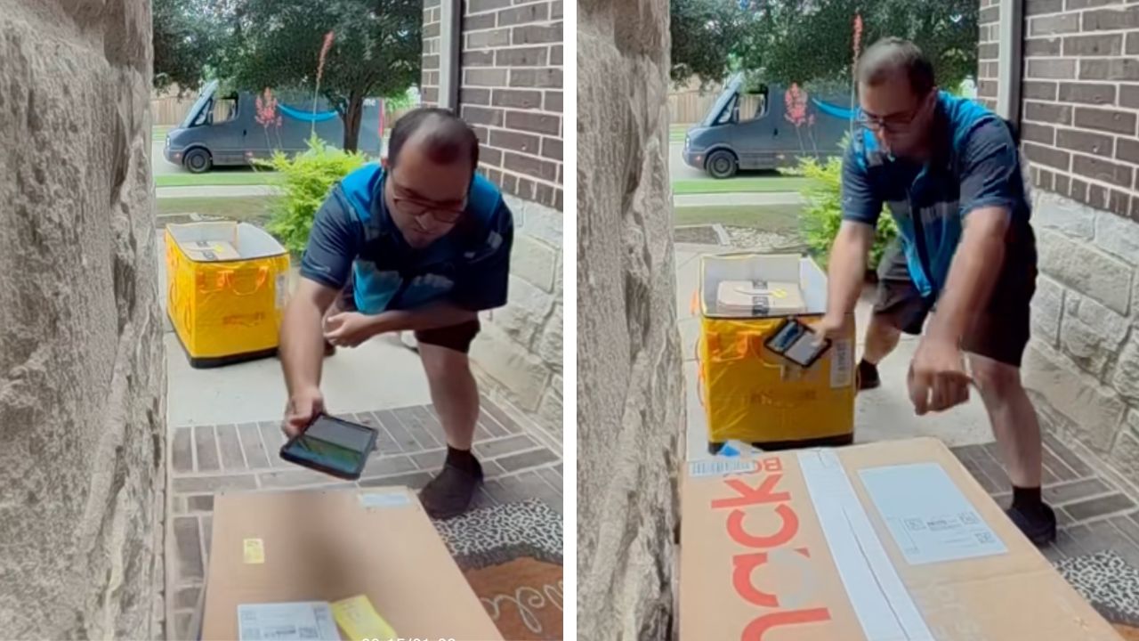 Amazon driver threw packages because they were allegedly ridiculously heavy.