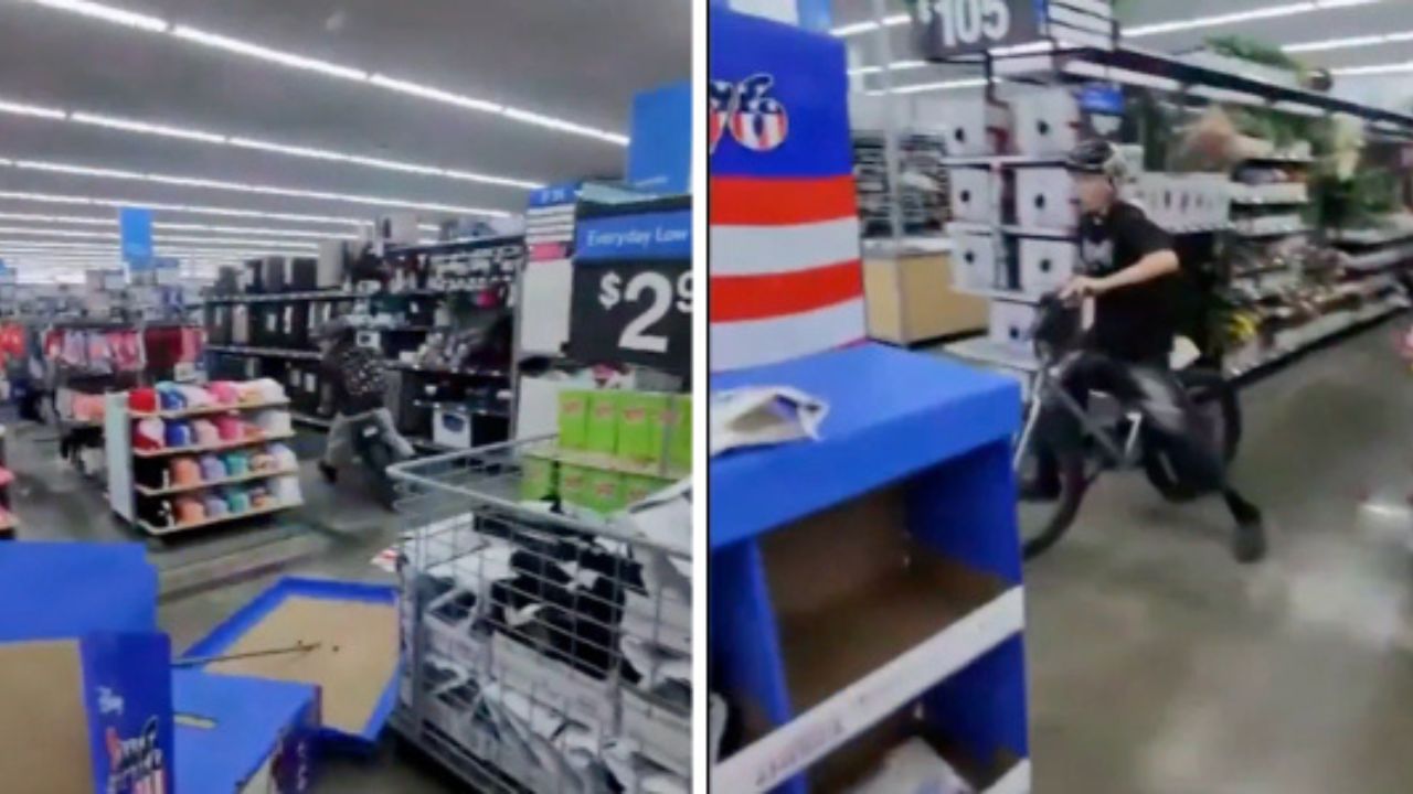 Police search for kids who drove E-Bikes through Walmart