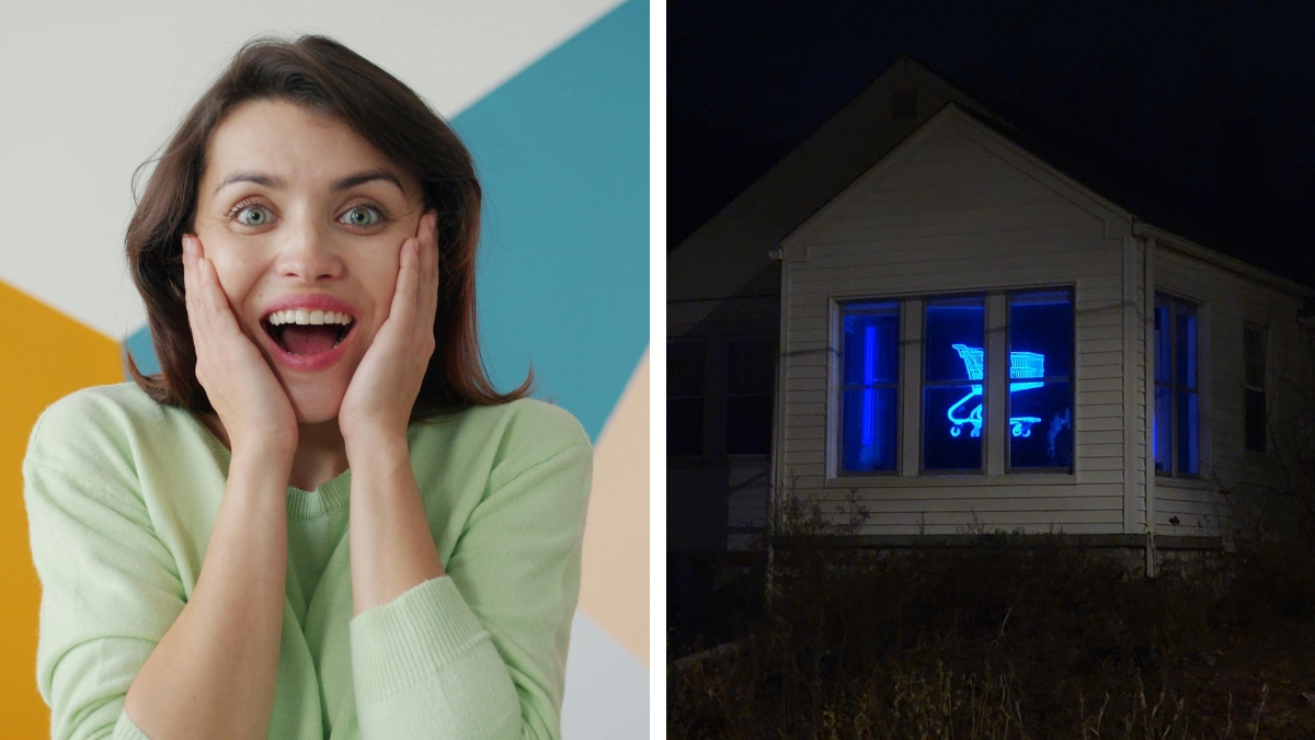 Reddit is tripping over a glowing shopping cart in a Kansas City home.