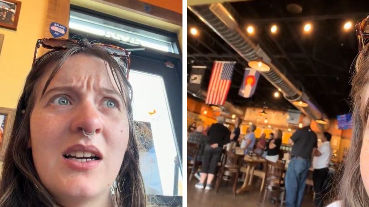 TikTok is left confused after woman leaves hearing the national anthem in a restaurant