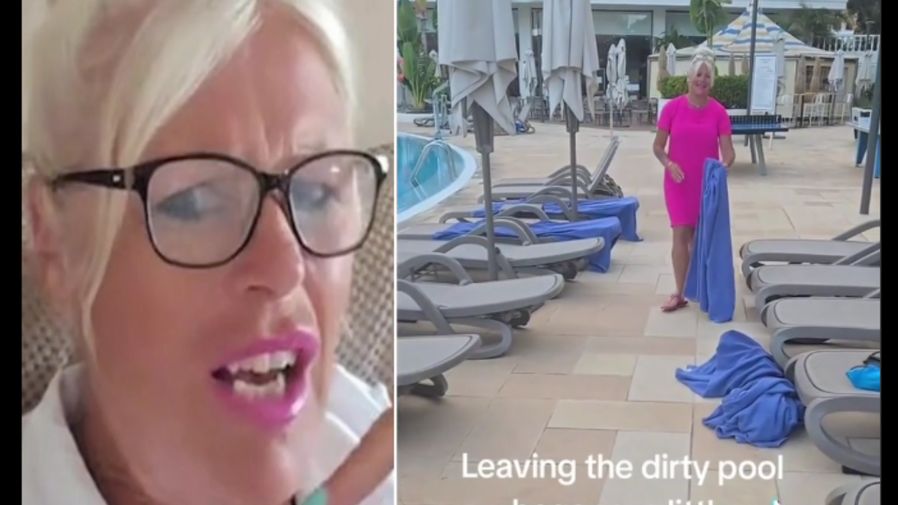 X Video Shows British Tourist Teaching "Sunbed Hoggers" Lesson