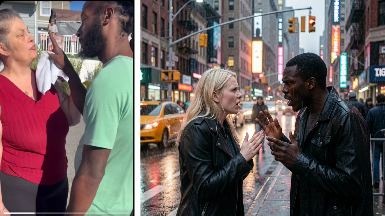 Things Get Heated After a Racist Woman Accuses a Couple of Trespassing Near a Bus Stop