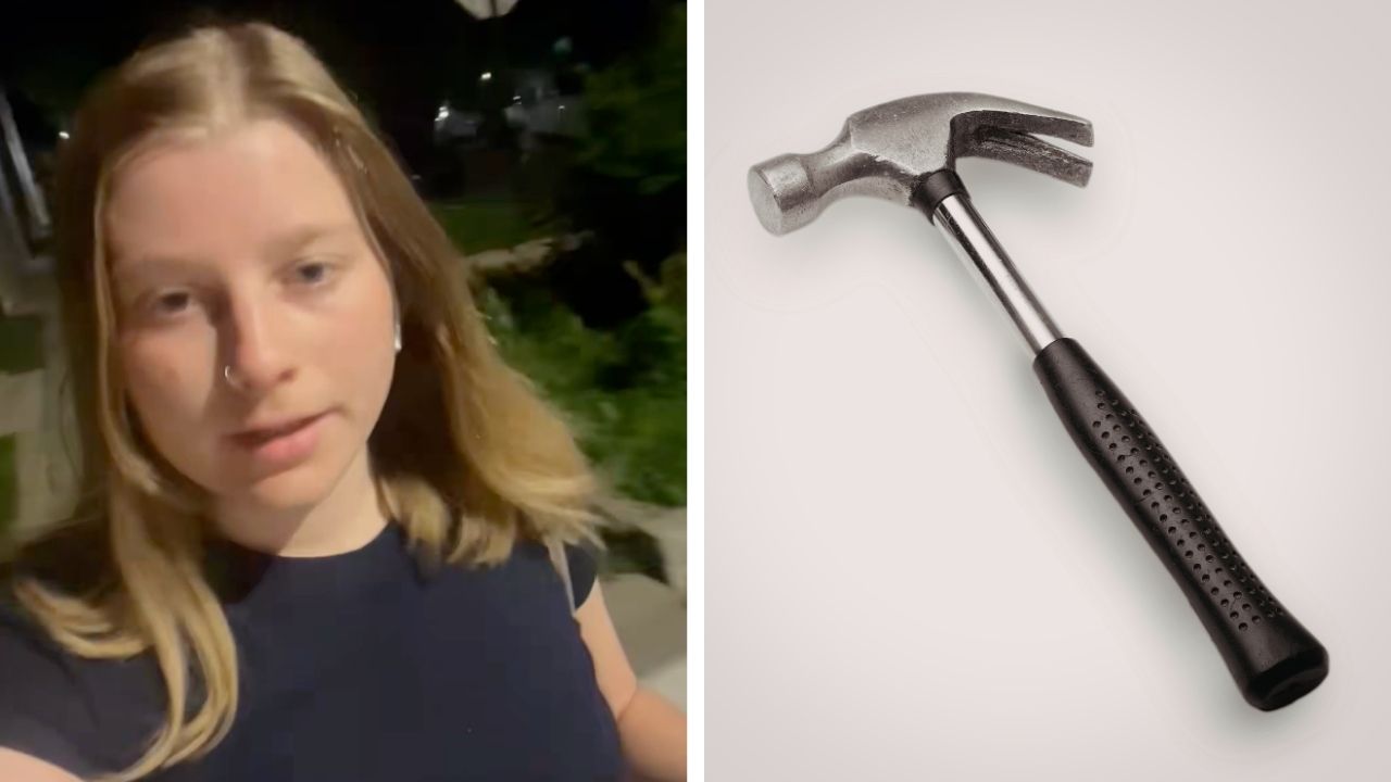 Woman carrying a hammer when walking alone at night in Chicago sparks divide on safety.
