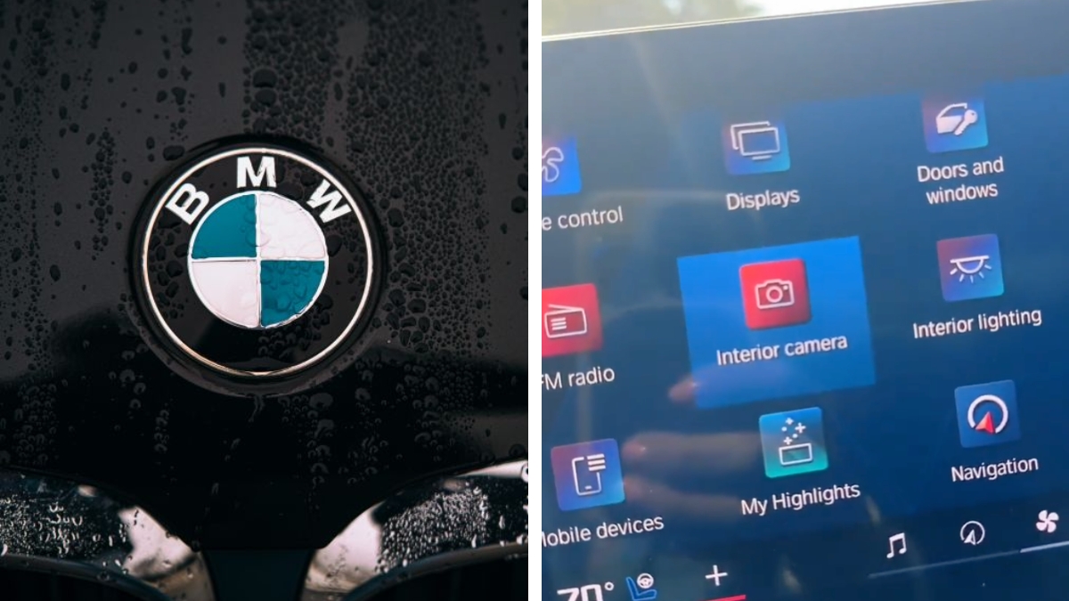 Woman says BMW's interior camera is recording our every move, sparking debate on X over privacy.