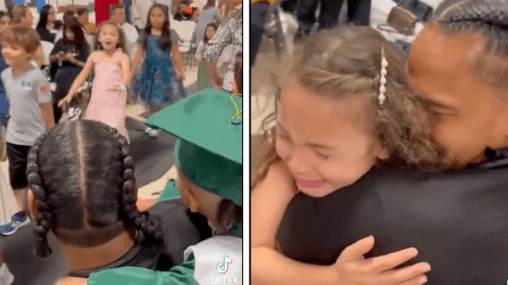 Daughter Breaks Down After Dad Drives Hours to Surprise Her at School Ceremony: “This Isn’t Real!”
