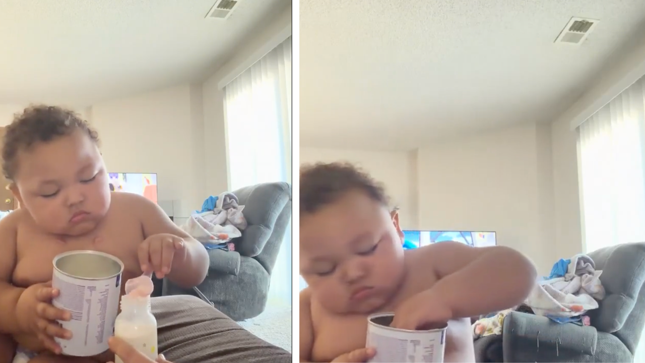 Baby Doesn’t Need His Parents to Make His Bottle for Him in Hilarious Video