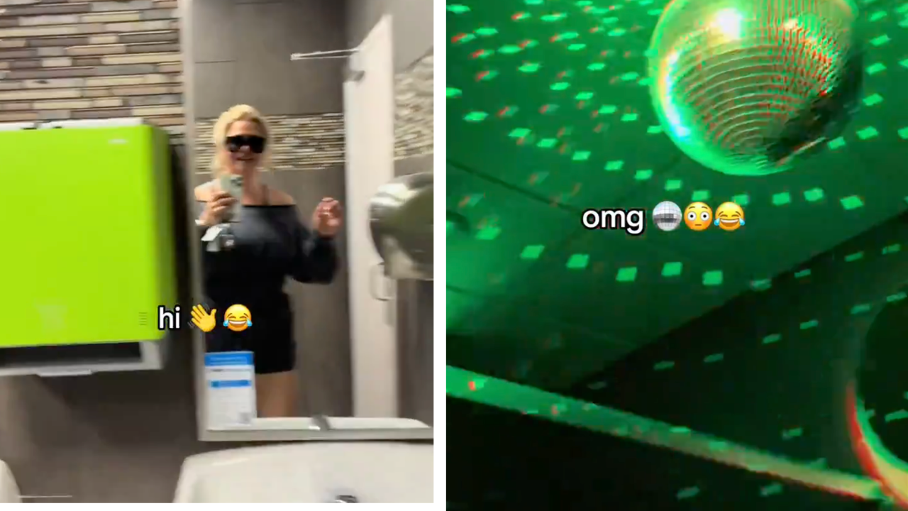 A woman stumbles into a disco bathroom in Kentucky