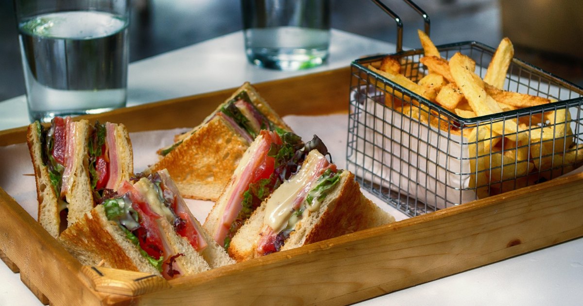 A fresh sandwich and fries.