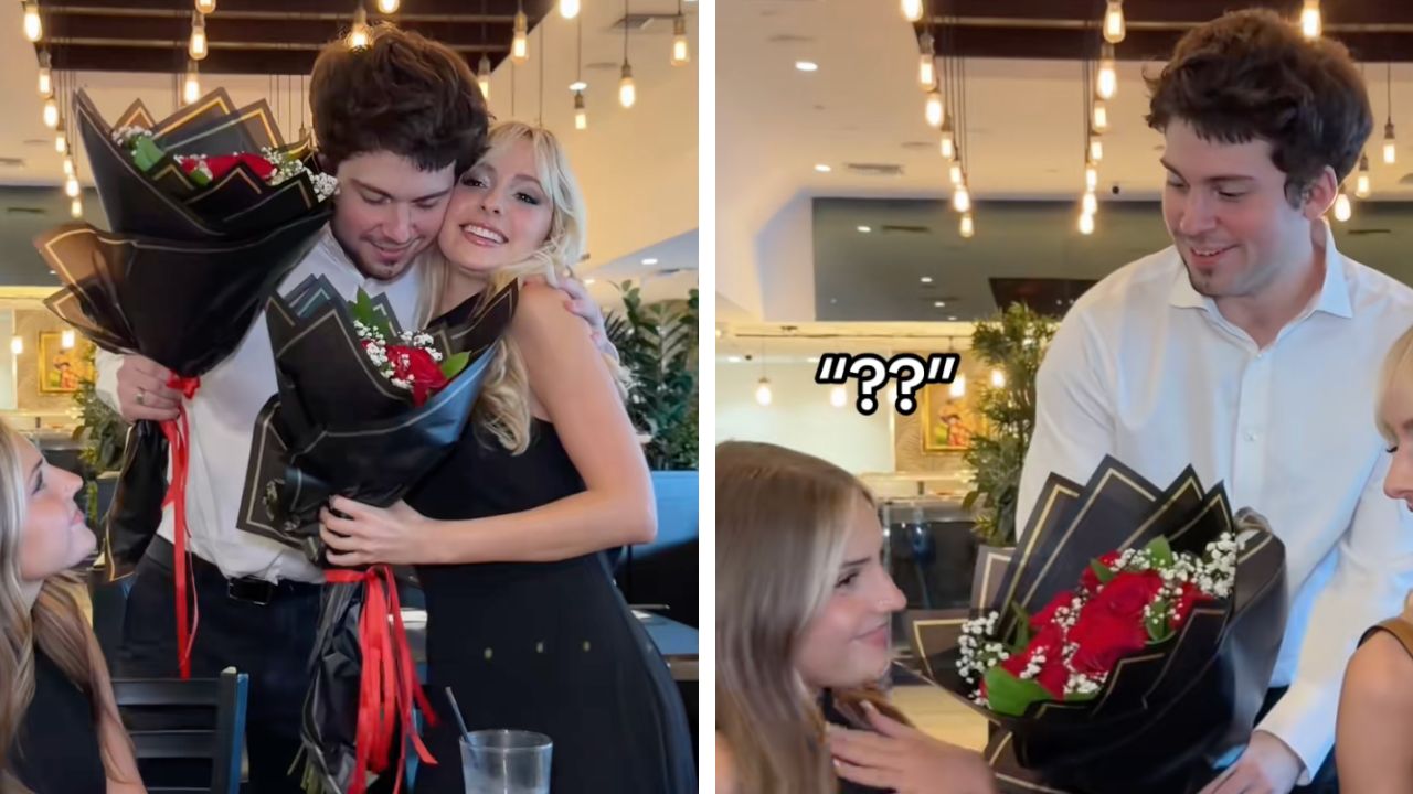 Boyfriend bought flowers for his girlfriend and her bestie but the internet isn't buying it.