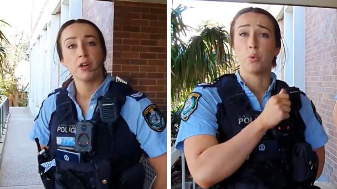 Independent Journalist confronted by female officer|