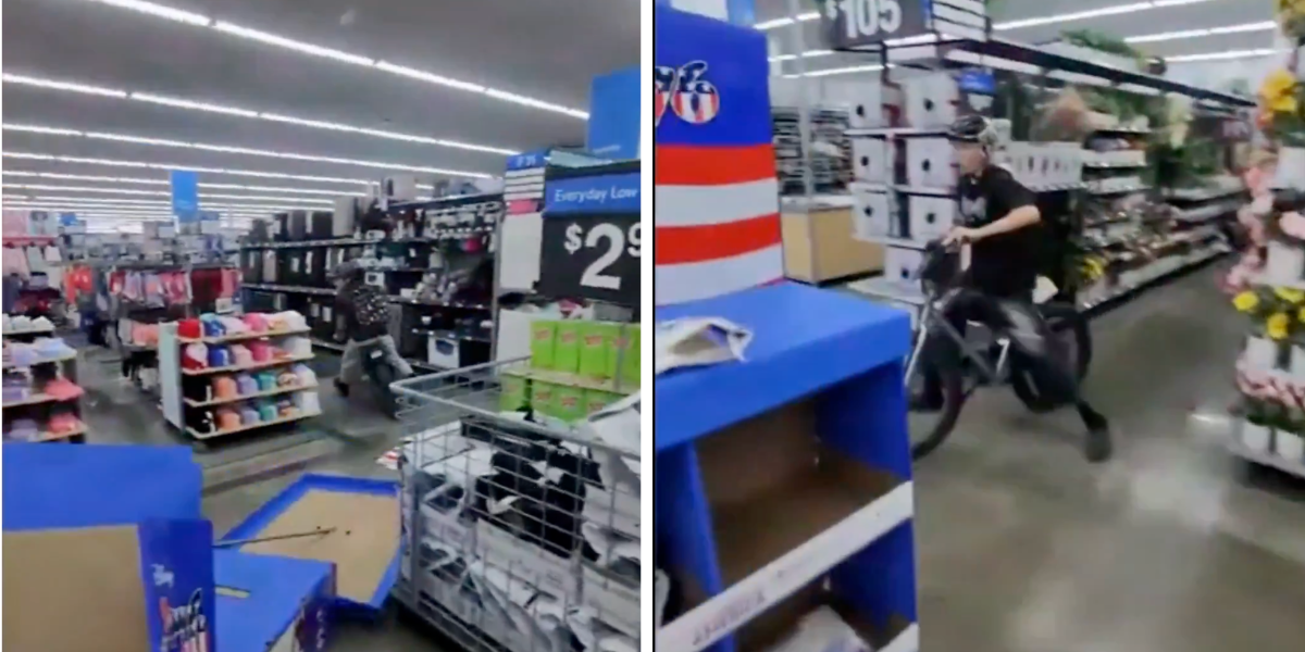 Police search for kids who drove E-Bikes through Walmart