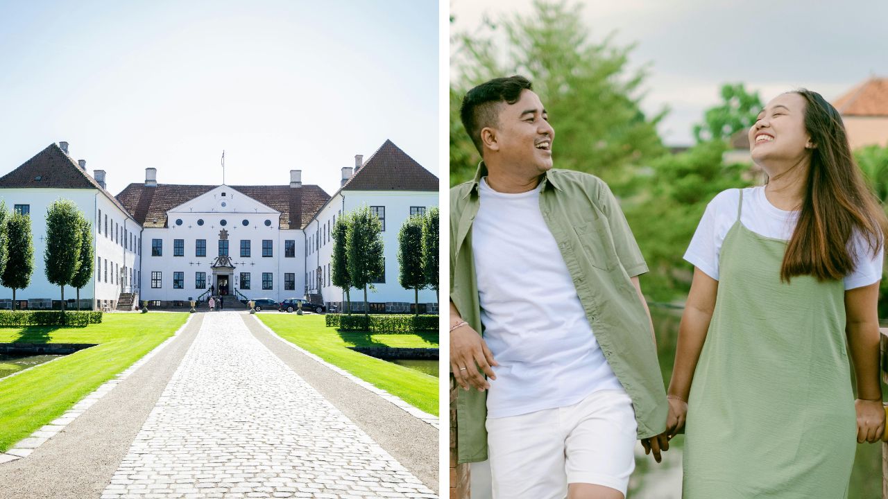 A luxury mansion exterior, as Redditors debate if browsing million-dollar open houses "just for fun" is harmless.