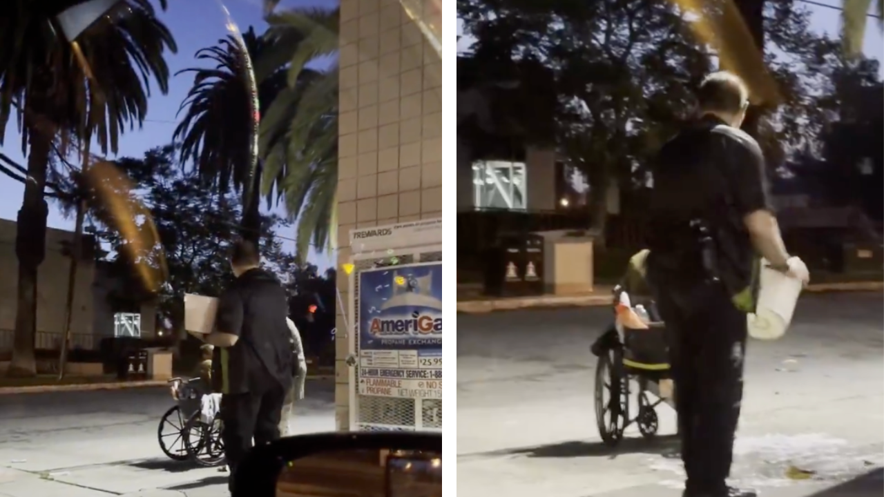 Employee Dumps Bucket of Water on Man in Wheelchair