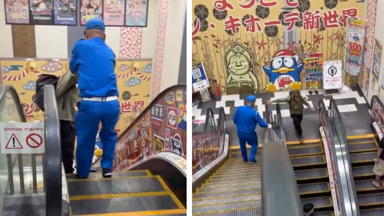 Video Shows Alleged Shoplifting Suspect Fleeing Osaka Store