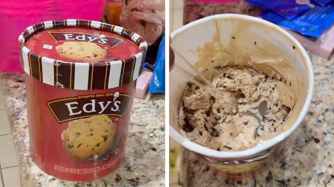 A video of Edy's ice cream after 36 hours has gone viral.