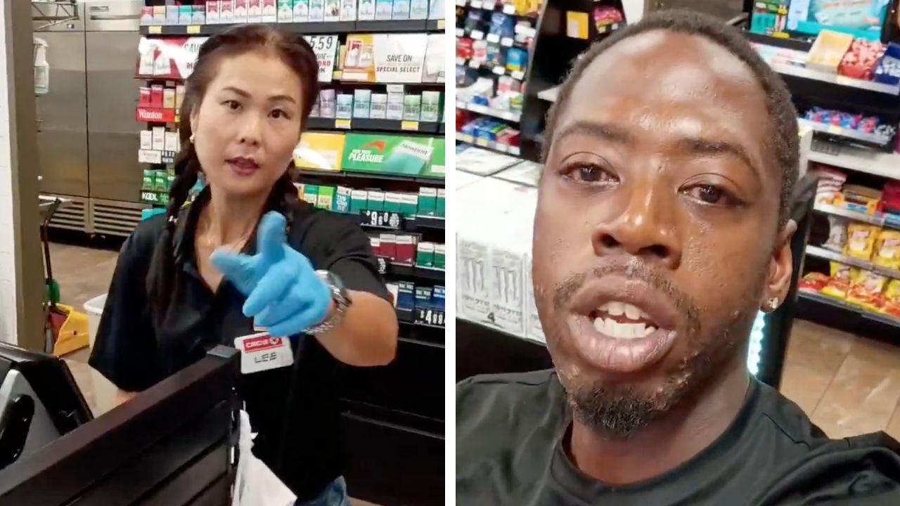 A gas station employee told a man he couldn't use the restroom unless he made a purchase.