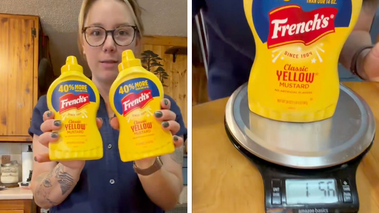 Newly purchased mustard bottles from Walmart were found to be underweight by a TikToker.