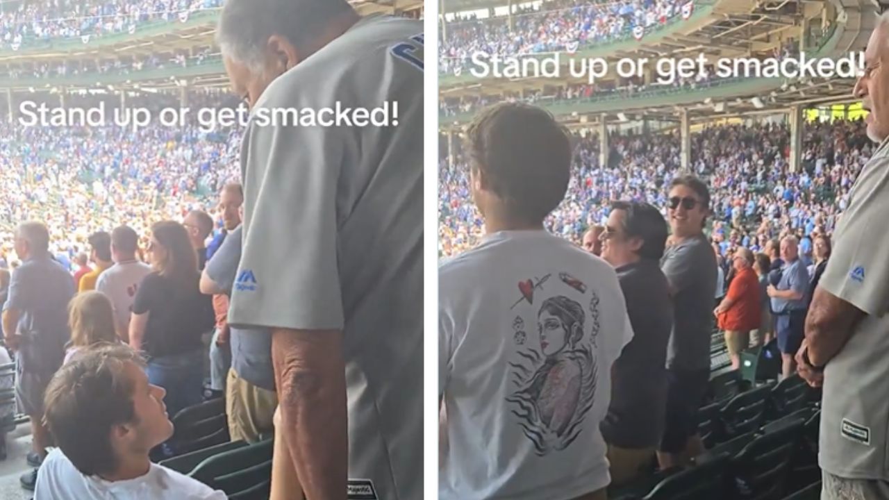 Older Man Slaps Fan Who Stayed Seated During National Anthem