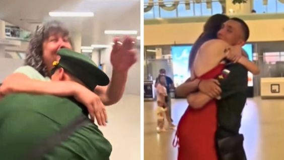 A Soldier Left His Mother Mid-Hug to Lift His Partner at His Homecoming — the Video Is Dividing the Internet Over Who Should Come First