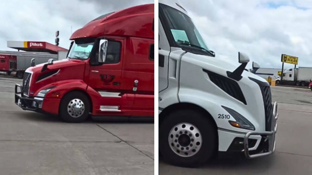 This video, filmed at a truck stop in Brooklyn, Iowa, has fueled debate over trucking safety in the U.S.