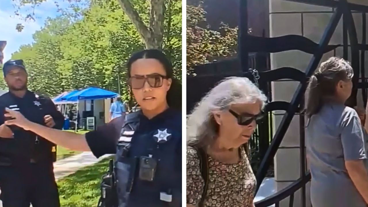 This video shows a confrontation between a man and Fort Wayne police officers during Arab Fest.