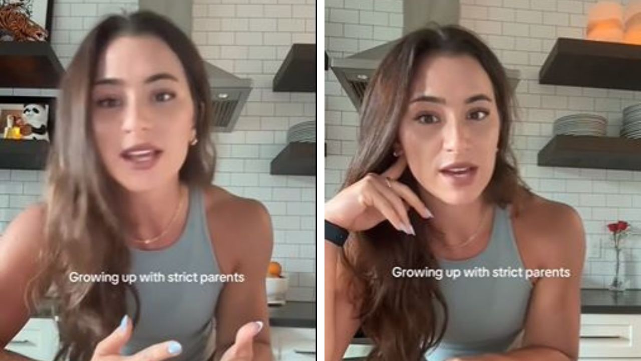 TikToker recalls growing up with strict parents.