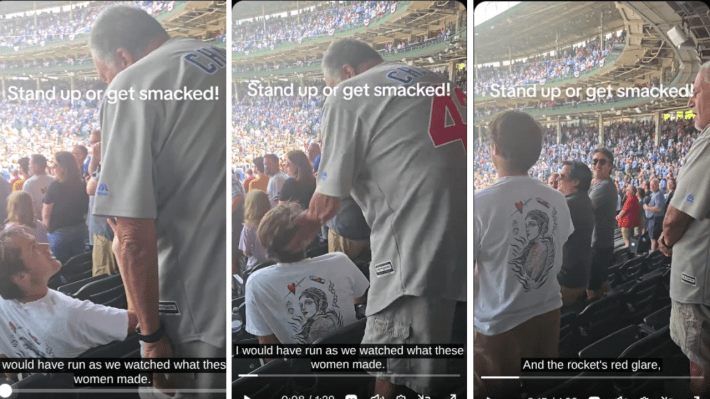 “Get Up!”: Viral X Video Captures Older Man Slapping Fan Who Stayed Seated During National Anthem at Cubs Game
