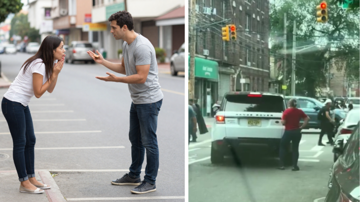 Uma mulher nova-iorquina tentou reservar uma vaga de estacionamento com o corpo - má ideia!