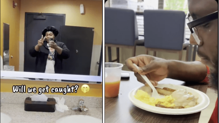 A Homeless Couple Filmed Themselves Sneaking Into a Hotel for Complimentary Breakfast