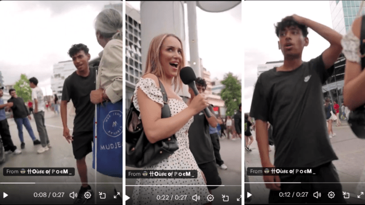 While a Netherlands Woman Interviewed Two Syrian Migrants, One of them Pushed a Blind Elderly Man