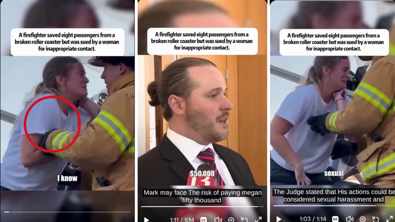 Viral Video Alleges Texas Firefighter Faced Lawsuit After Roller Coaster Rescue — ‘No Good Deed Goes Unpunished’
