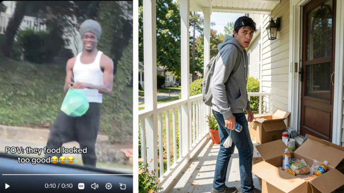 Bonnie and Clyde?: Video on X Goes Viral of A Woman Recording Her Boyfriend Stealing a Stranger's Food Delivery for Fun