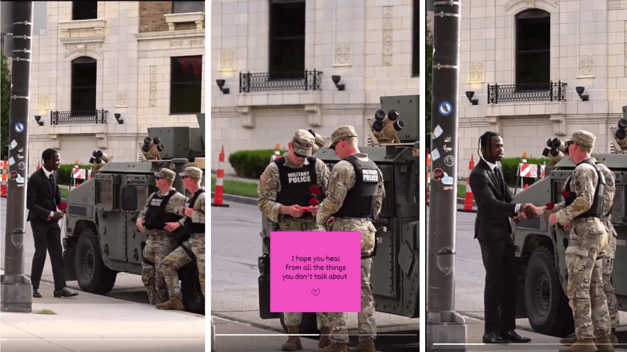 A Stranger's Appreciation to Military Policemen Sparks a Discussion About Men's Mental Health