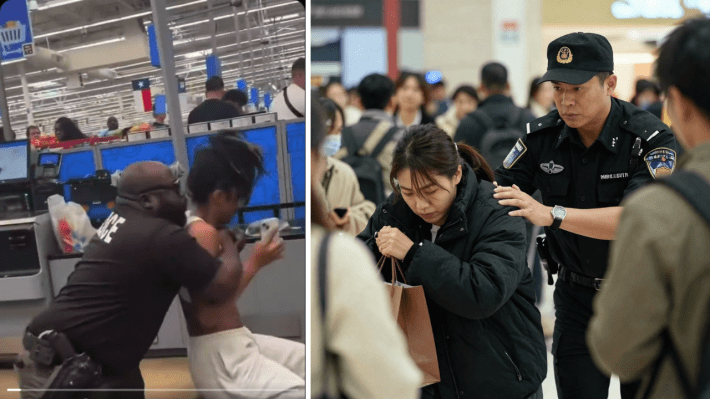 A Woman and Her Boyfriend Fight with Walmart Police After Getting Caught Swapping Price Tags on Items