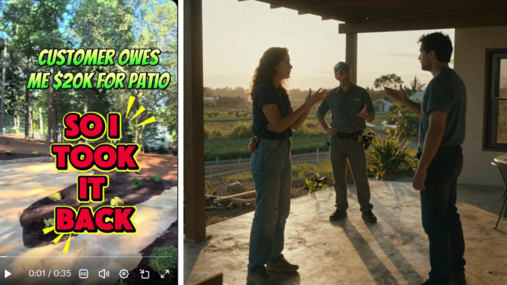 Client Refused to Pay $20,000 Service Fee for a Patio, So the Landscaper Took Back All His Material