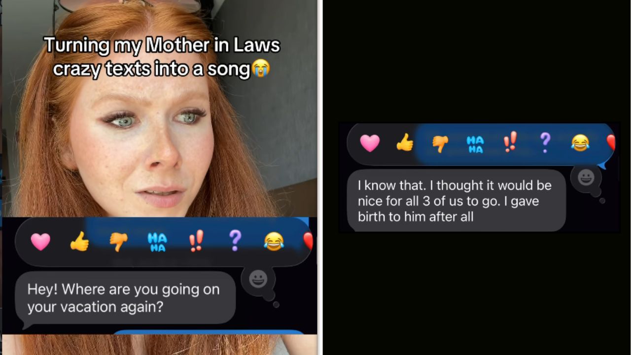 Mom-in-Law tried crashing her son and daughter-in-law's anniversary trip over text, So the woman turned them into a song.