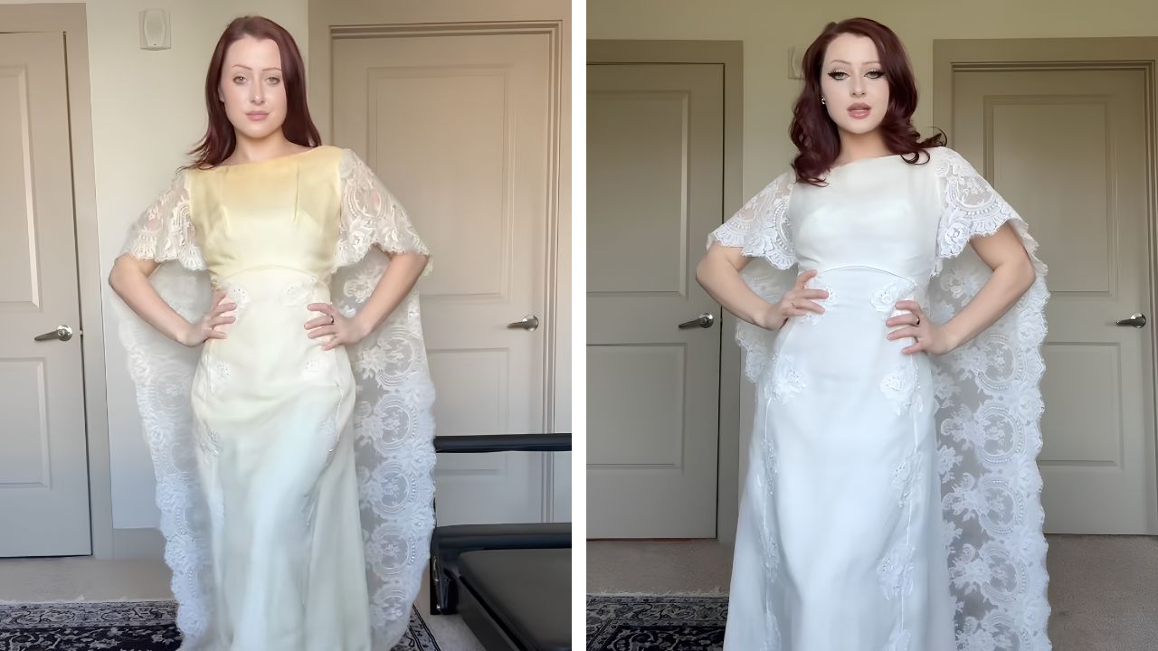 Woman's $2 wedding dress from a yard sale went viral.